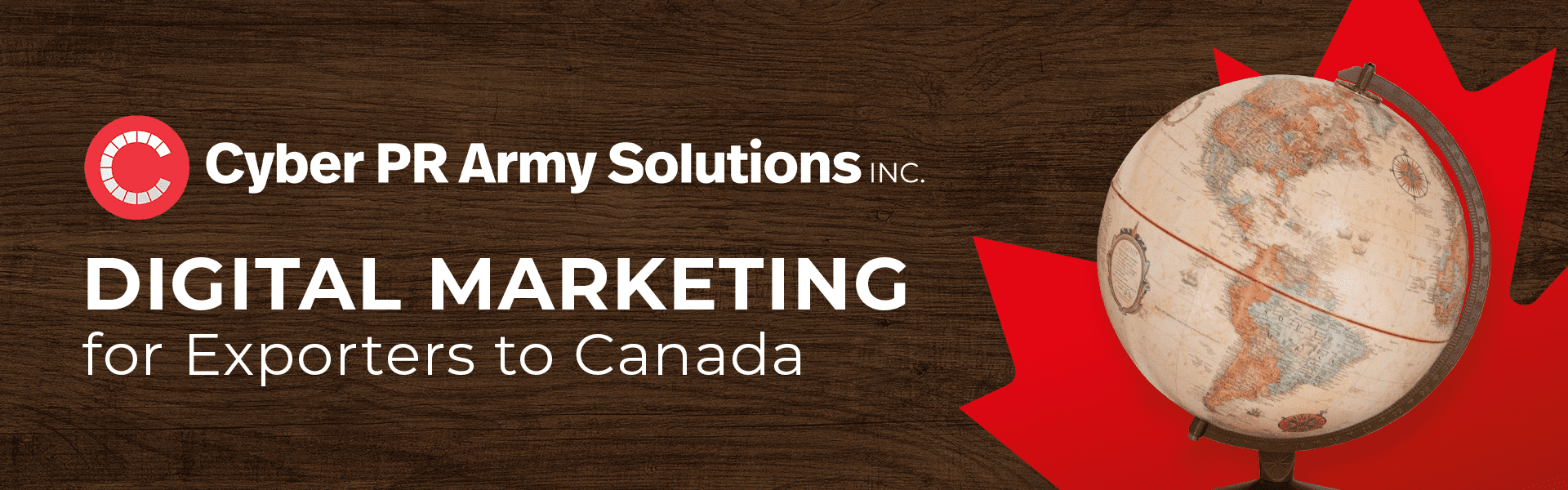 Header graphic - Digital marketing for exporters to Canada